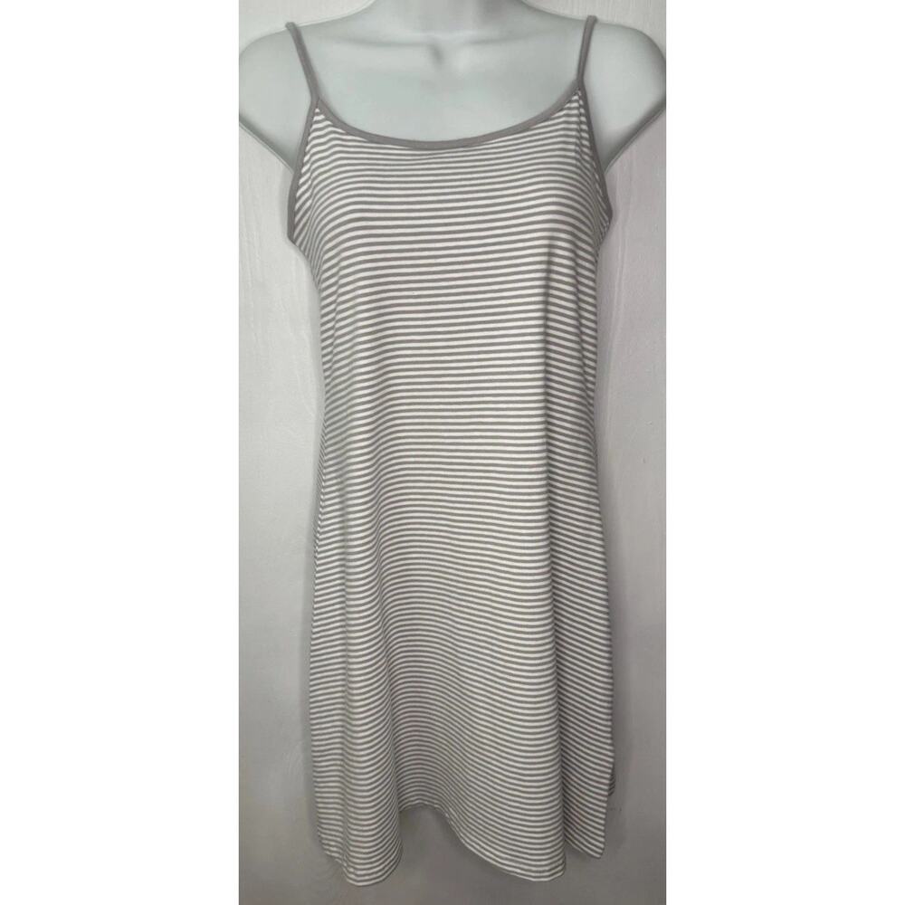 H&M Dress Flared Skirt Jersey Striped Women’s Large Sleeveless Short NEW
